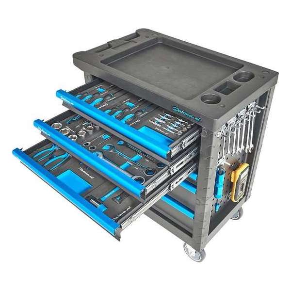 Datona® - Gevulde Gereedschapswagen - Basic Plus - 6 Lades - 3 Lades Gevuld - 52 Delen Gereedschap - Zwart Datona® - Gevulde Gereedschapswagen - Basic Plus - 6 Lades - 3 Lades Gevuld - 52 Delen Gereedschap - Zwart