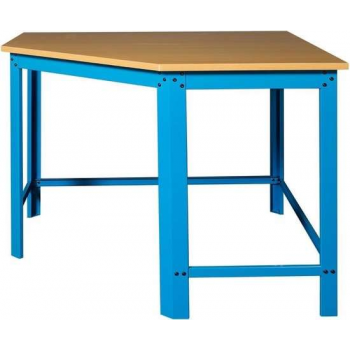 Datona® Hoekwerkbank - MDF blad -  Blauw