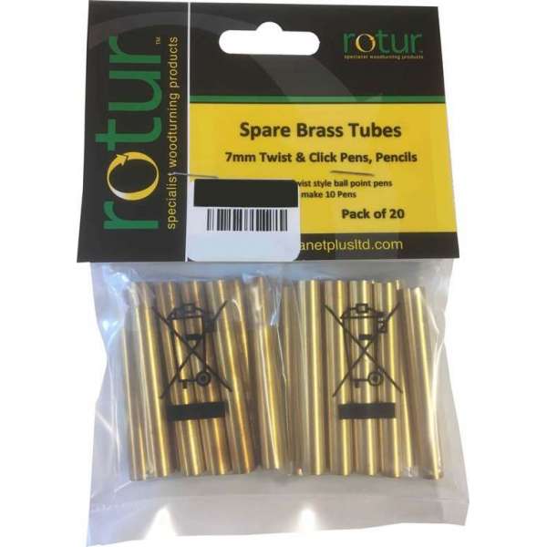 Planet Plus - 20 reserve koperen tubes voor 7 mm Twist balpennen Planet Plus - 20 reserve koperen tubes voor 7 mm Twist balpennen