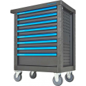 Datona® Gereedschapswagen Black-Line met 8 laden - Zwart