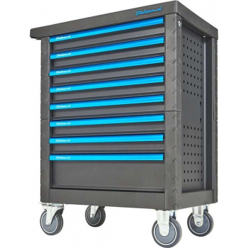 Datona® Gereedschapswagen Black-Line met 8 laden - Zwart