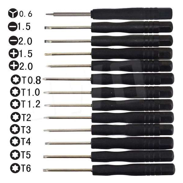 OWO - mini torx schroevendraaier set 13 stuks maat OWO - mini torx schroevendraaier set 13 stuks maat