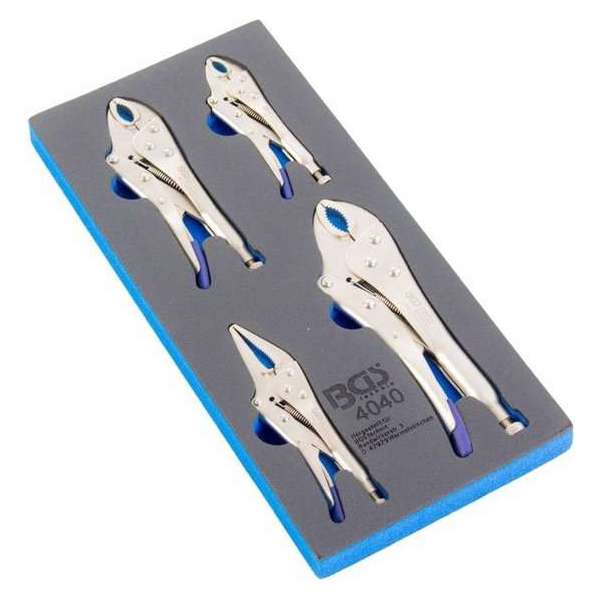 BGS Griptangen - 4-delig - 4 Robuuste griptangen - Zwart, Blauw BGS Griptangen - 4-delig - 4 Robuuste griptangen - Zwart, Blauw