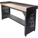 Datona® Werkbank PRO - eiken werkblad - legbord - 200 cm -  Zwart