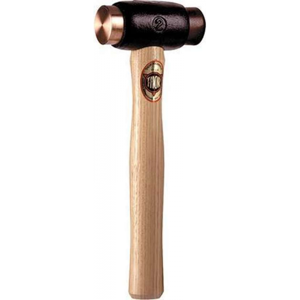 Thor Hamer ruwhuid/koper met inzetstukken 32MM 900GR Thor Hamer ruwhuid/koper met inzetstukken 32MM 900GR