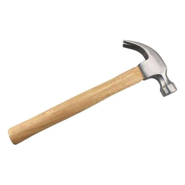 GS klauwhamer 450 gram - hamer met 34 cm houten steel en 16oz hamerkop GS klauwhamer 450 gram - hamer met 34 cm houten steel en 16oz hamerkop