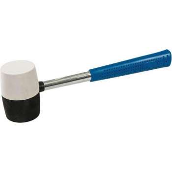 Silverline Rubberen combinatie hamer zwart/wit