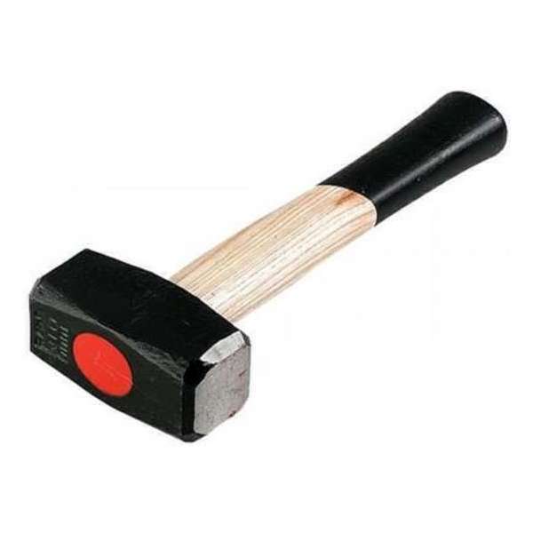 Vuist 1500 gr met houten steel met losse rubber dop. Vuist 1500 gr met houten steel met losse rubber dop.