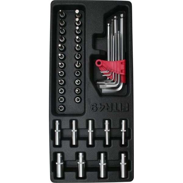 Hofftech Gevulde Gereedschapswagen-Tray Doppen / Bitset 1/4" (42 Delig) Hofftech Gevulde Gereedschapswagen-Tray Doppen / Bitset 1/4" (42 Delig)