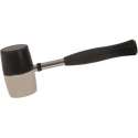 Silverline Rubberen combinatie hamer zwart/wit