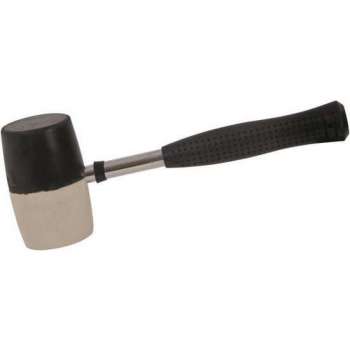 Silverline Rubberen combinatie hamer zwart/wit