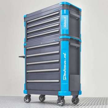 Datona® Verrijdbare gereedschapswagen met topkist XL - Premium serie - Mat Zwart