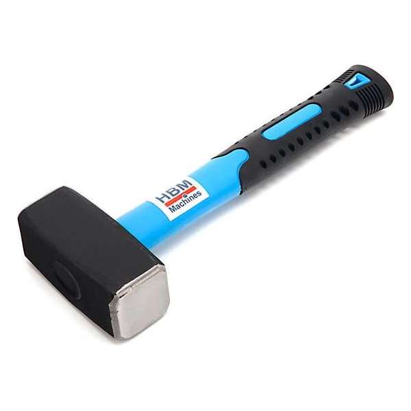 1000 Gram Vuist met Anti Slip Fiberglas Steel 1000 Gram Vuist met Anti Slip Fiberglas Steel