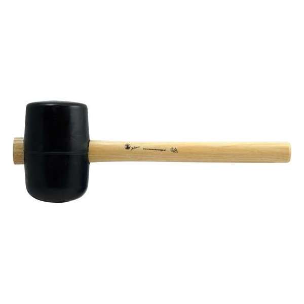 Rubber hamer 90 mm hard rubber vlak/rond Rubber hamer 90 mm hard rubber vlak/rond