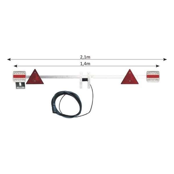 JBM Tools | Telescopische panel voor aanhangwagens 1,4-2.1m /kabel 6 m JBM Tools | Telescopische panel voor aanhangwagens 1,4-2.1m /kabel 6 m