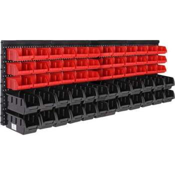 Deuba wandrek met 60 stapeldozen en  4 wandplaten van  32x38x2 cm per stuk