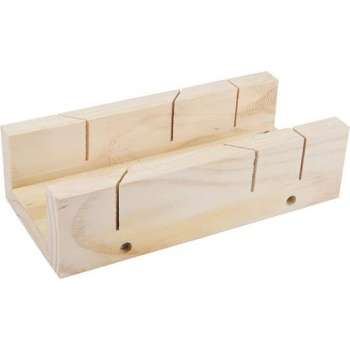 Silverline Houten Verstekbak - 250 x 85 mm. - 90 en 45 Graden Zaaghoeken