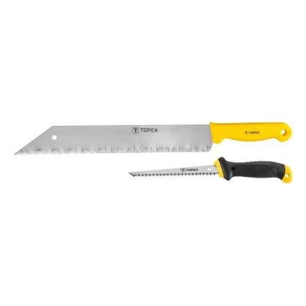 Topex Combi Zaag Set 150mm Gipsplaatzaag 480mm Gipsplaat/glaswolmes Topex Combi Zaag Set 150mm Gipsplaatzaag 480mm Gipsplaat/glaswolmes
