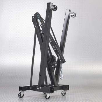 Datona® Werkplaatskraan hydraulisch en pneumatisch 2 ton - Zwart