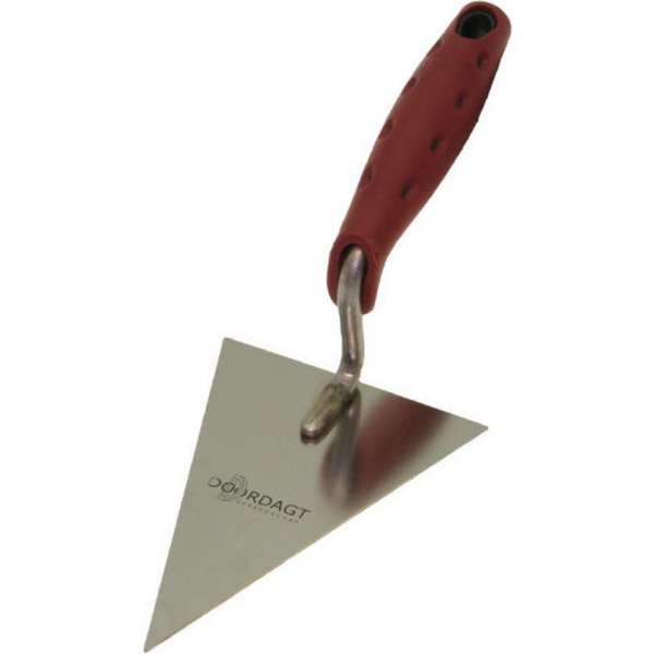 Doordagt Pleister troffel RVS - 140 mm - punt - met softgrip Doordagt Pleister troffel RVS - 140 mm - punt - met softgrip
