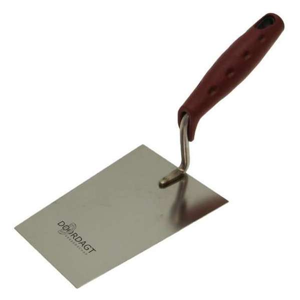 Doordagt Stukadoors troffel RVS - recht - met softgrip Doordagt Stukadoors troffel RVS - recht - met softgrip