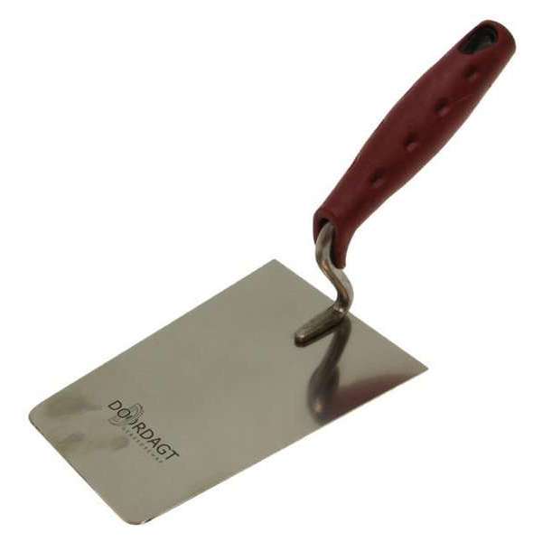 Doordagt Stukadoors troffel RVS - half rond - met softgrip Doordagt Stukadoors troffel RVS - half rond - met softgrip