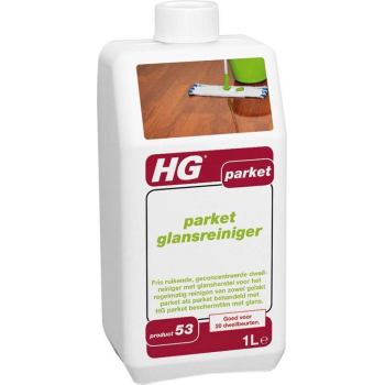 HG parketreiniger glans (product 53) - 1L - Geconcentreerde reiniger met glansherstel - voor 20 dweilbeurten