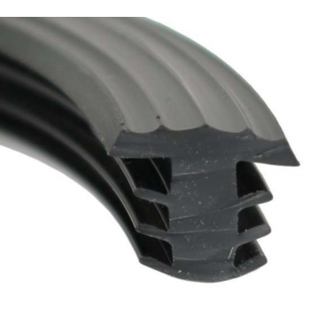 Traptrede Profiel Rubber Zwart, 25 Meter
