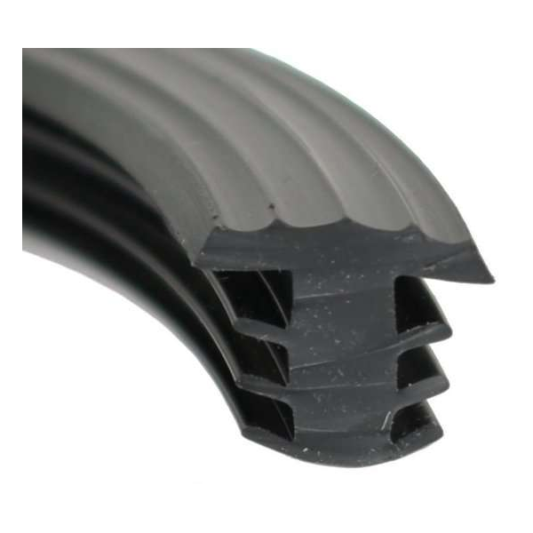 Traptrede Profiel Rubber Zwart, 25 Meter Traptrede Profiel Rubber Zwart, 25 Meter