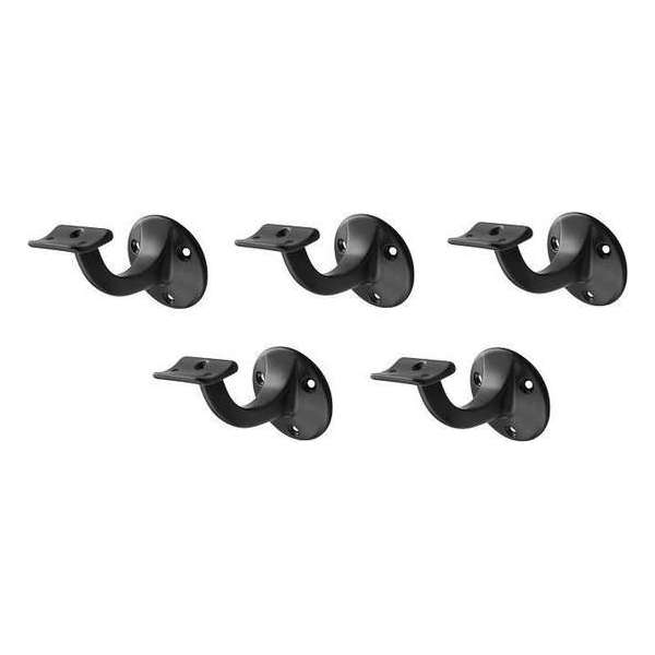 Leuninghouder zwart 65mm - Opschroef - Hol zadel Hermeta - 3500-70 - 5 stuks Leuninghouder zwart 65mm - Opschroef - Hol zadel Hermeta - 3500-70 - 5 stuks