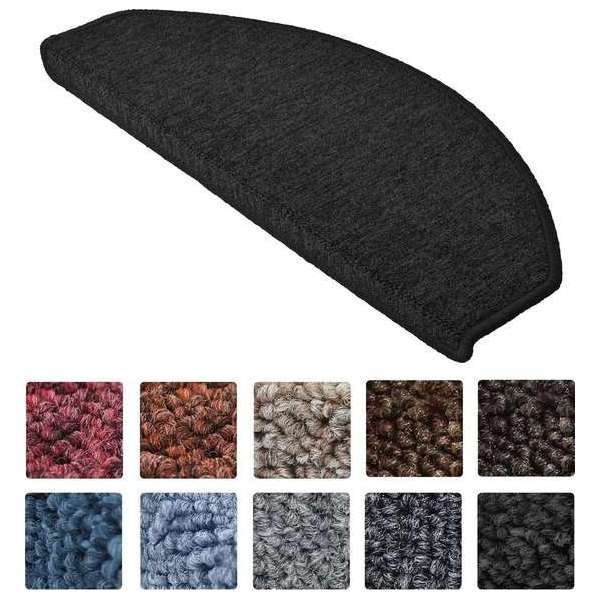 Beautissu Trapmatten ProStair XXL - 15 stuks - 65x28 cm - trapmat zelfklevend afgerond - antraciet Beautissu Trapmatten ProStair XXL - 15 stuks - 65x28 cm - trapmat zelfklevend afgerond - antraciet
