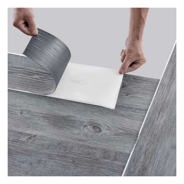 PVC laminaat zelfklevend set van 42 Grey Alaska 5,85 m² PVC laminaat zelfklevend set van 42 Grey Alaska 5,85 m²
