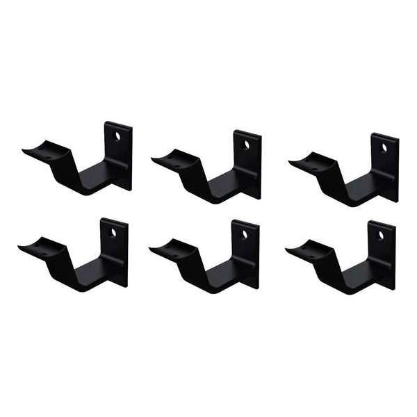 Leuninghouder zwart - Keilboutbevestiging - Hol zadel Hermeta - 3553-18 - 6 stuks Leuninghouder zwart - Keilboutbevestiging - Hol zadel Hermeta - 3553-18 - 6 stuks
