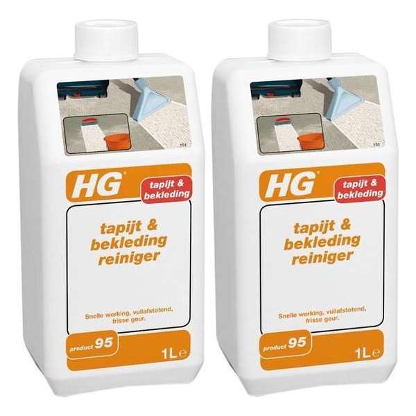 HG Tapijt- en Bekledingreiniger - 1000 ml - 2 Stuks ! HG Tapijt- en Bekledingreiniger - 1000 ml - 2 Stuks !
