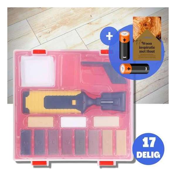 Complete Laminaat en Hout Reparatieset - met 11 Mengbare Kleuren Complete Laminaat en Hout Reparatieset - met 11 Mengbare Kleuren