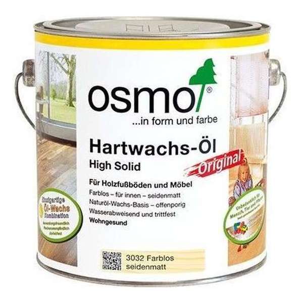 Osmo Hardwax olie 3032 | Zijdemat kleurloos | 0,75 Liter Osmo Hardwax olie 3032 | Zijdemat kleurloos | 0,75 Liter