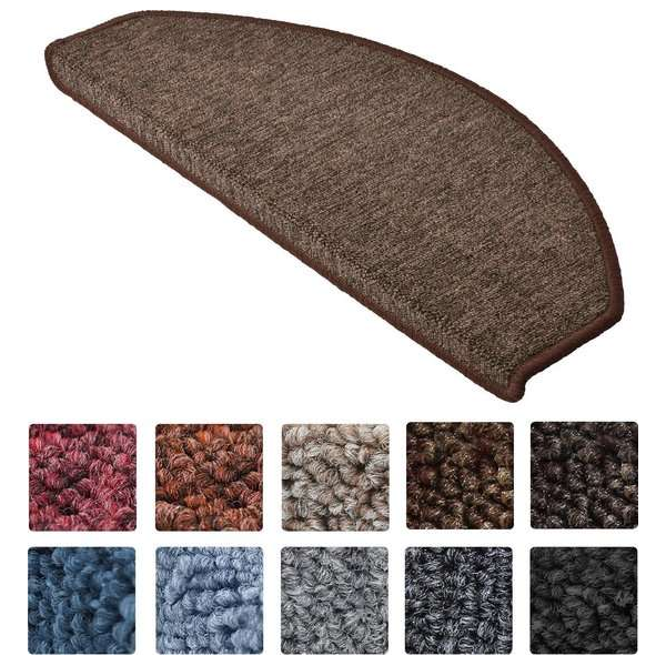 Beautissu Trapmatten ProStair XXL - 15 stuks - 65x28 cm - trapmat zelfklevend afgerond - bruin Beautissu Trapmatten ProStair XXL - 15 stuks - 65x28 cm - trapmat zelfklevend afgerond - bruin