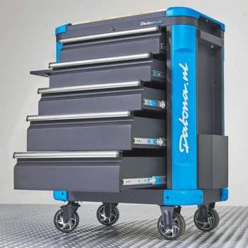Datona® Verrijdbare gereedschapswagen L - Premium serie - Mat Zwart