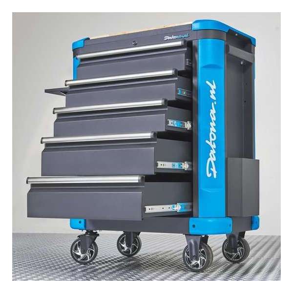 Datona® Verrijdbare gereedschapswagen L - Premium serie - Mat Zwart Datona® Verrijdbare gereedschapswagen L - Premium serie - Mat Zwart