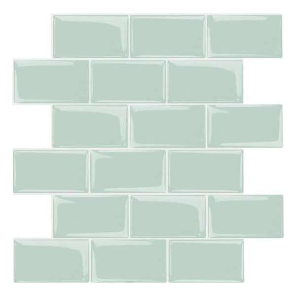 Zelfklevende metrotegel - set van 5 - groene metrotegel - 30,4 x 30,4 cm - backsplash - subway tile Zelfklevende metrotegel - set van 5 - groene metrotegel - 30,4 x 30,4 cm - backsplash - subway tile