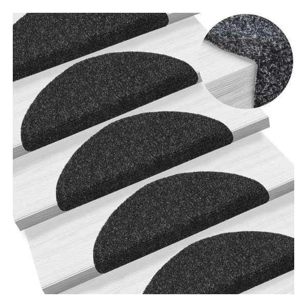 Trapmat (INCL antistofdoekjes) zelfklevend trappenmat trapmatten set 15delig zwart 54x16x4cm Trapmat (INCL antistofdoekjes) zelfklevend trappenmat trapmatten set 15delig zwart 54x16x4cm