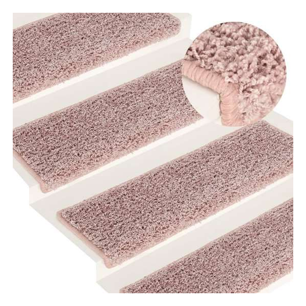 vidaXL Trapmatten 15 st 65x25 cm wit en roze vidaXL Trapmatten 15 st 65x25 cm wit en roze