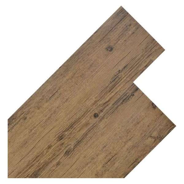 Vloerplanken 5,26 m² 2 mm PVC walnoot bruin