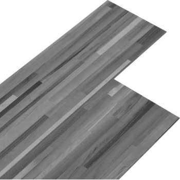 vidaXL Vloerplanken zelfklevend 5.02 m² 2 mm PVC gestreept grijs