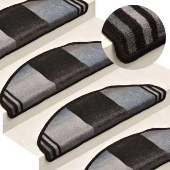 vidaXL Trapmatten zelfklevend 15 st 65x21x4 cm zwart en grijs  VDXL_322412