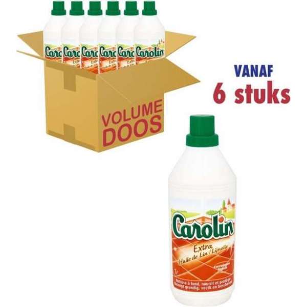 Carolin Vloerreiniger - Extra Lijnolie - 6 x 1L - Voordeelverpakking Carolin Vloerreiniger - Extra Lijnolie - 6 x 1L - Voordeelverpakking
