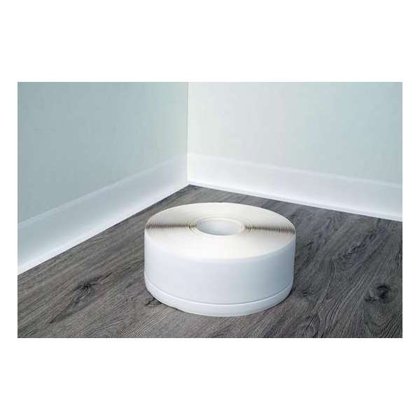 PVC 70 x 20mm x 25m zachte plint  , witte vouwstrip, hoekbalk x 1 rol