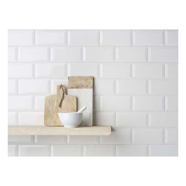 0,88m² - Metro wandtegels Wit Mat 10x20 - badkamer / keuken tegels 0,88m² - Metro wandtegels Wit Mat 10x20 - badkamer / keuken tegels