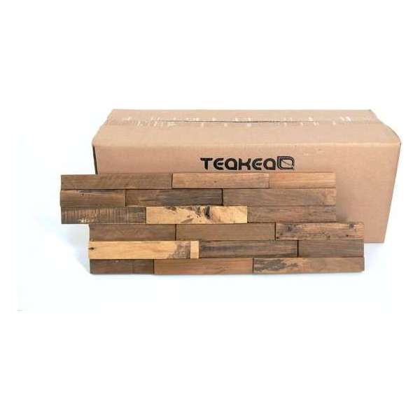 1 Doos Teak plakhout | Rustiek | 18x49.5x2 1 Doos Teak plakhout | Rustiek | 18x49.5x2