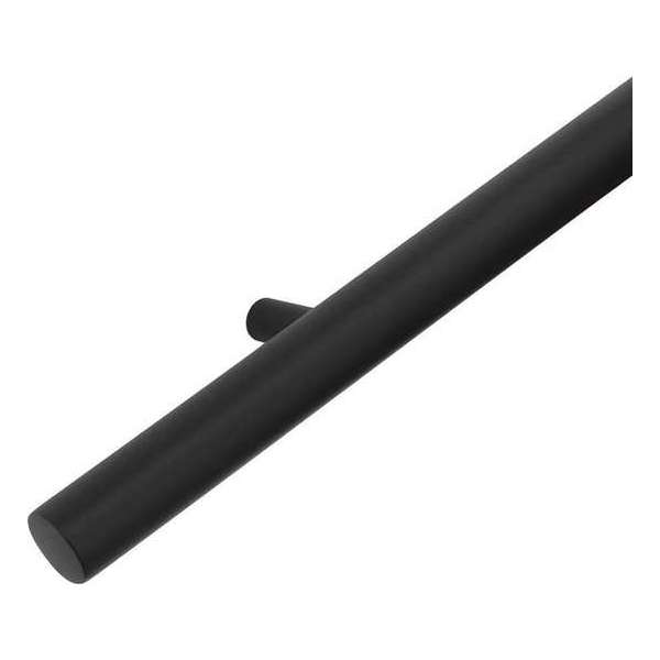 Design trapleuning zwart 250 cm met 3 houders Design trapleuning zwart 250 cm met 3 houders